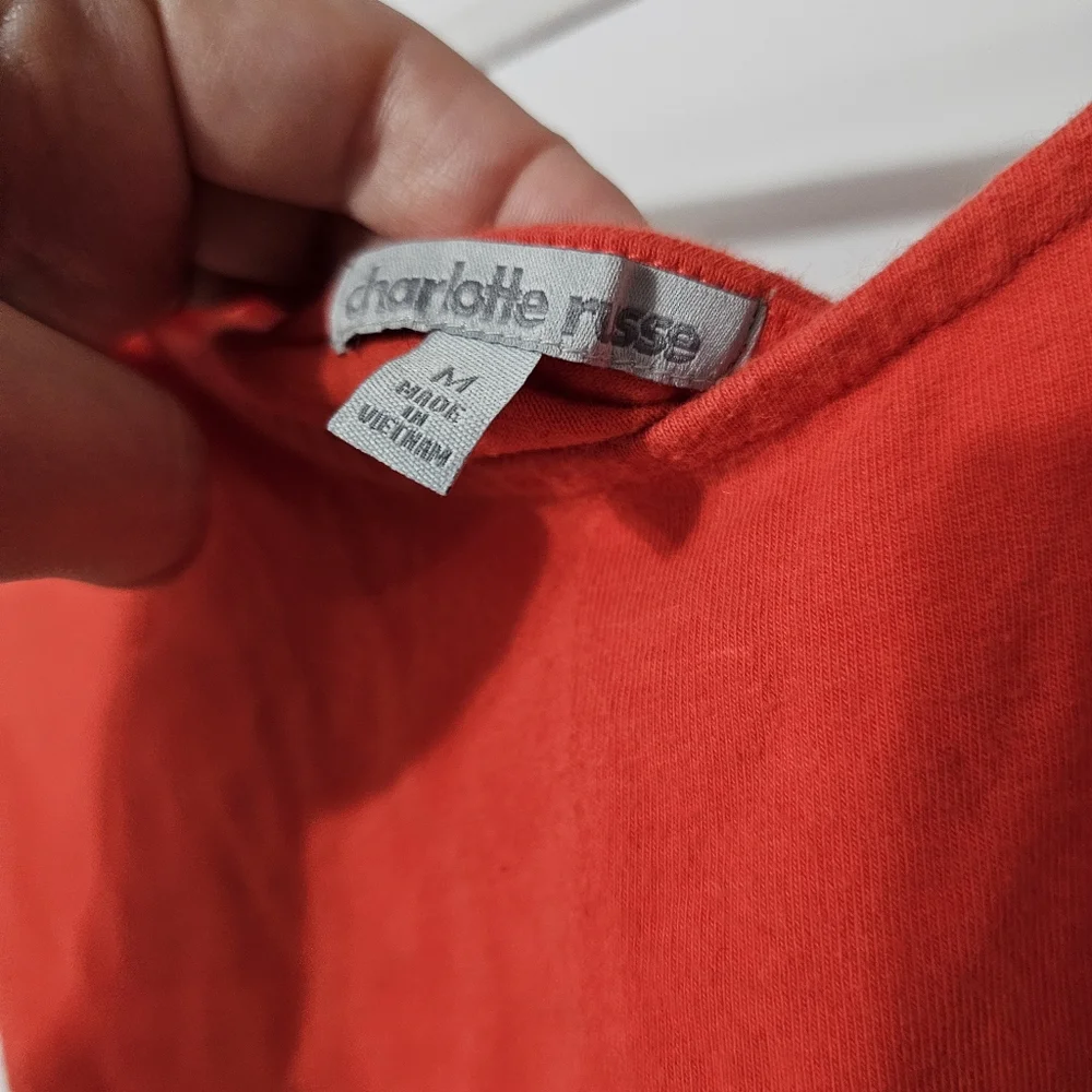 Charlotte Russe Tee Shirt Crop Top - Size M - Picture 3 of 10